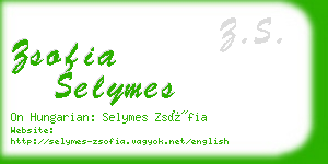 zsofia selymes business card